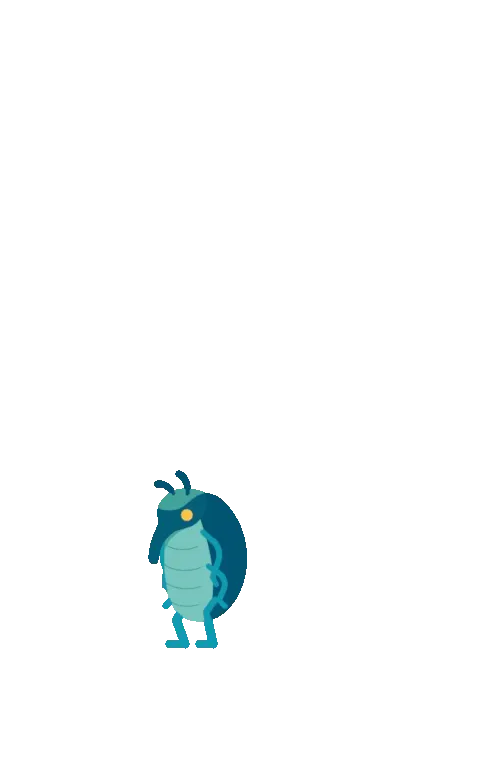 A weevil taking flight, hovering, and landing in a short animated loop